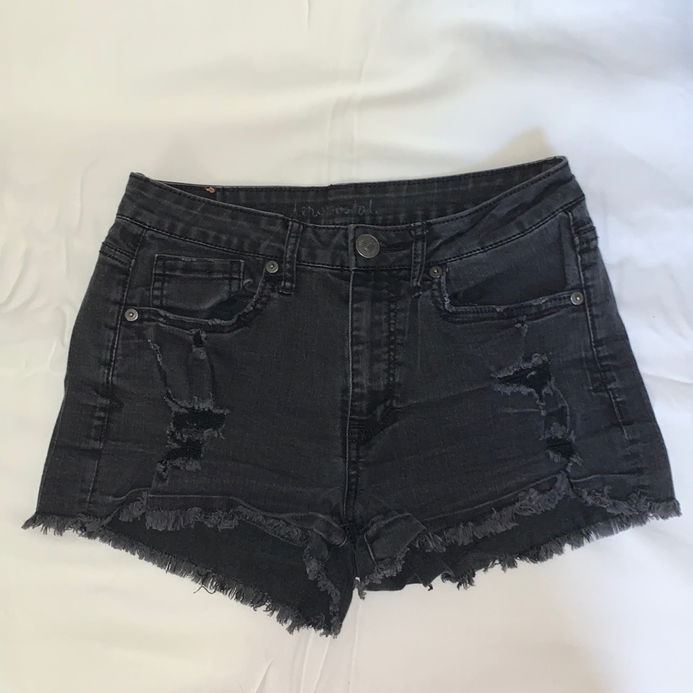 Aeropostale Black Denim Shorts